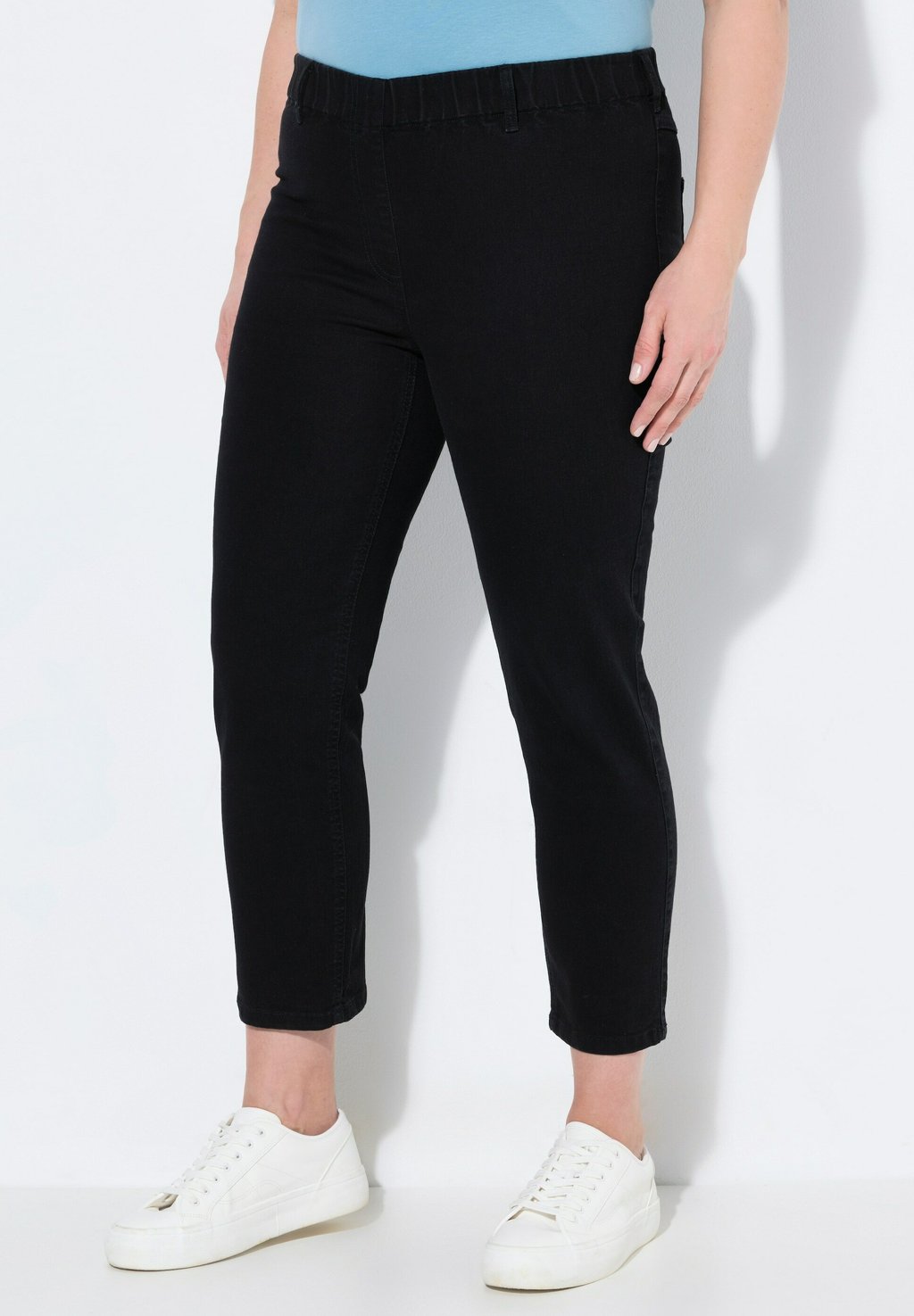 Джинсы облегающего кроя CROPPED Ulla Popken, черный 
Джинсы облегающего кроя CROPPED Ulla Popken, черный