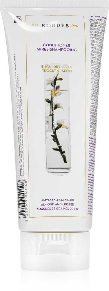 Кондиционер с миндалем и льном для сухих и ломких волос Korres, 200 мл
Кондиционер с миндалем и льном для сухих и ломких волос Korres, 200 мл