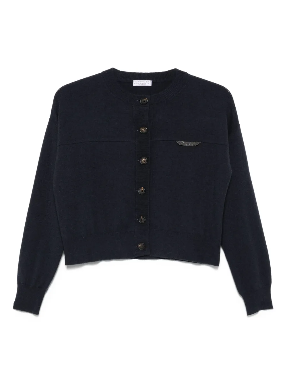 Кардиган с декором Monili Brunello Cucinelli, синий
Кардиган с декором Monili Brunello Cucinelli, синий