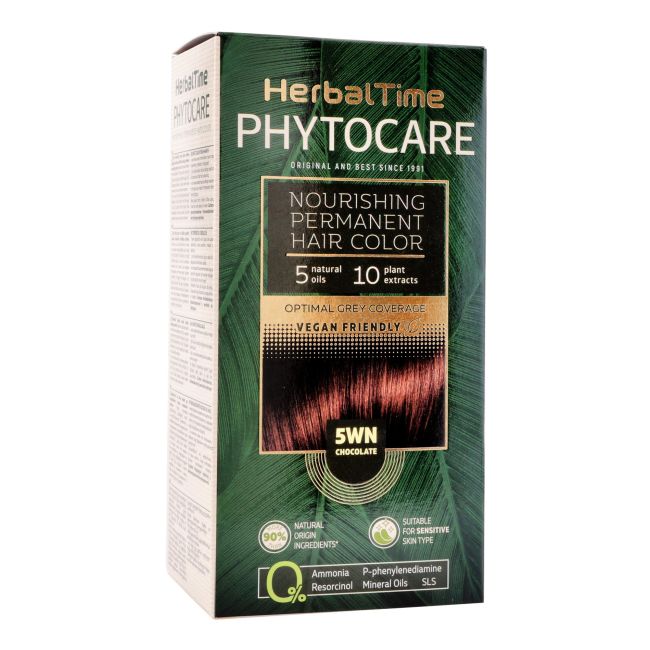 Питательная стойкая краска для волос Phytocare Herbal Time, цвет 5wn chocolate
Питательная стойкая краска для волос Phytocare Herbal Time, цвет 5wn chocolate
