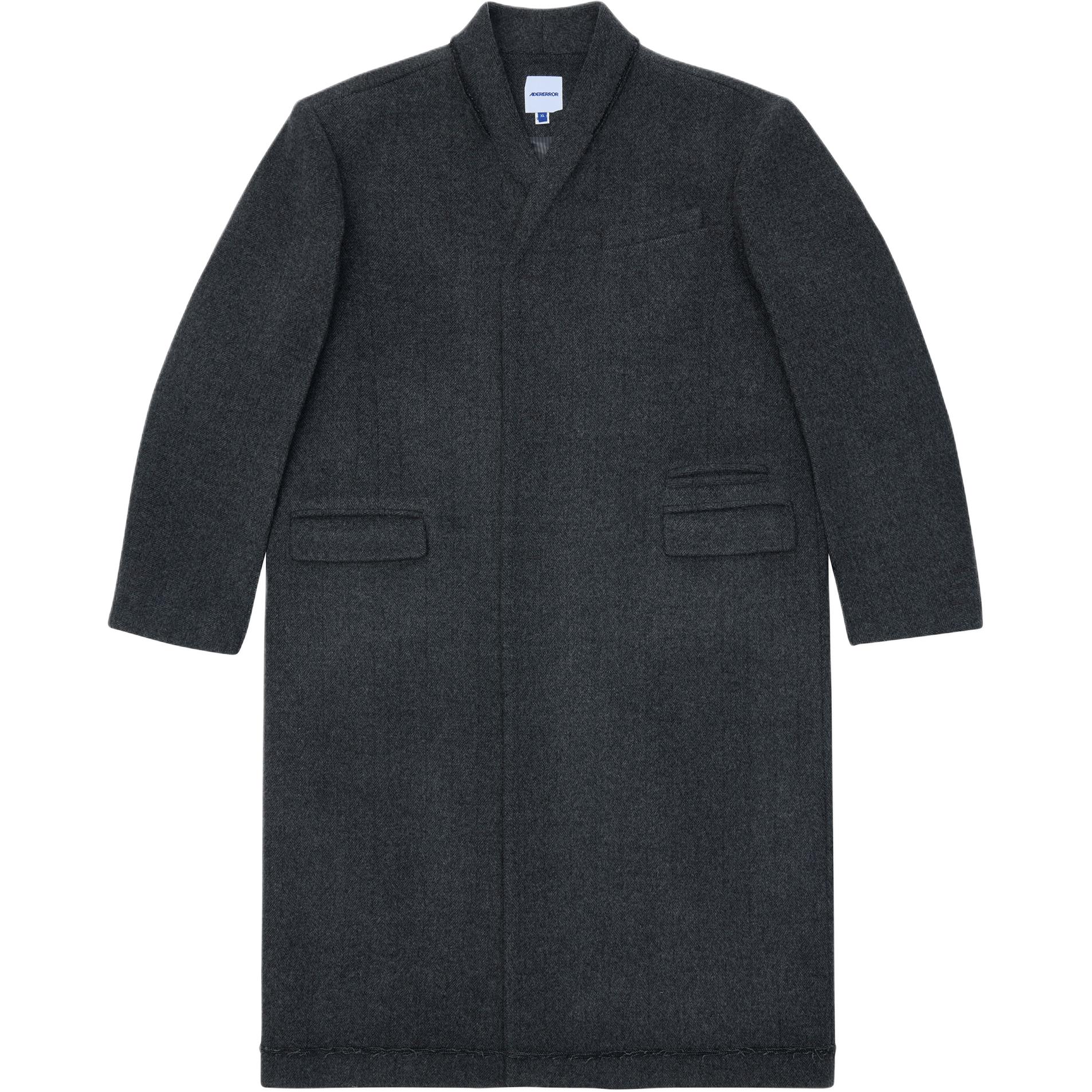 Ader Error Пальто унисекс, угольно-серый, без воротника, средней жесткости
Ader Error Пальто унисекс, угольно-серый, без воротника, средней жесткости