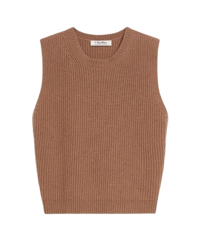 Ребристый топ из шерсти и кашемира Max Mara, коричневый
Ребристый топ из шерсти и кашемира Max Mara, коричневый