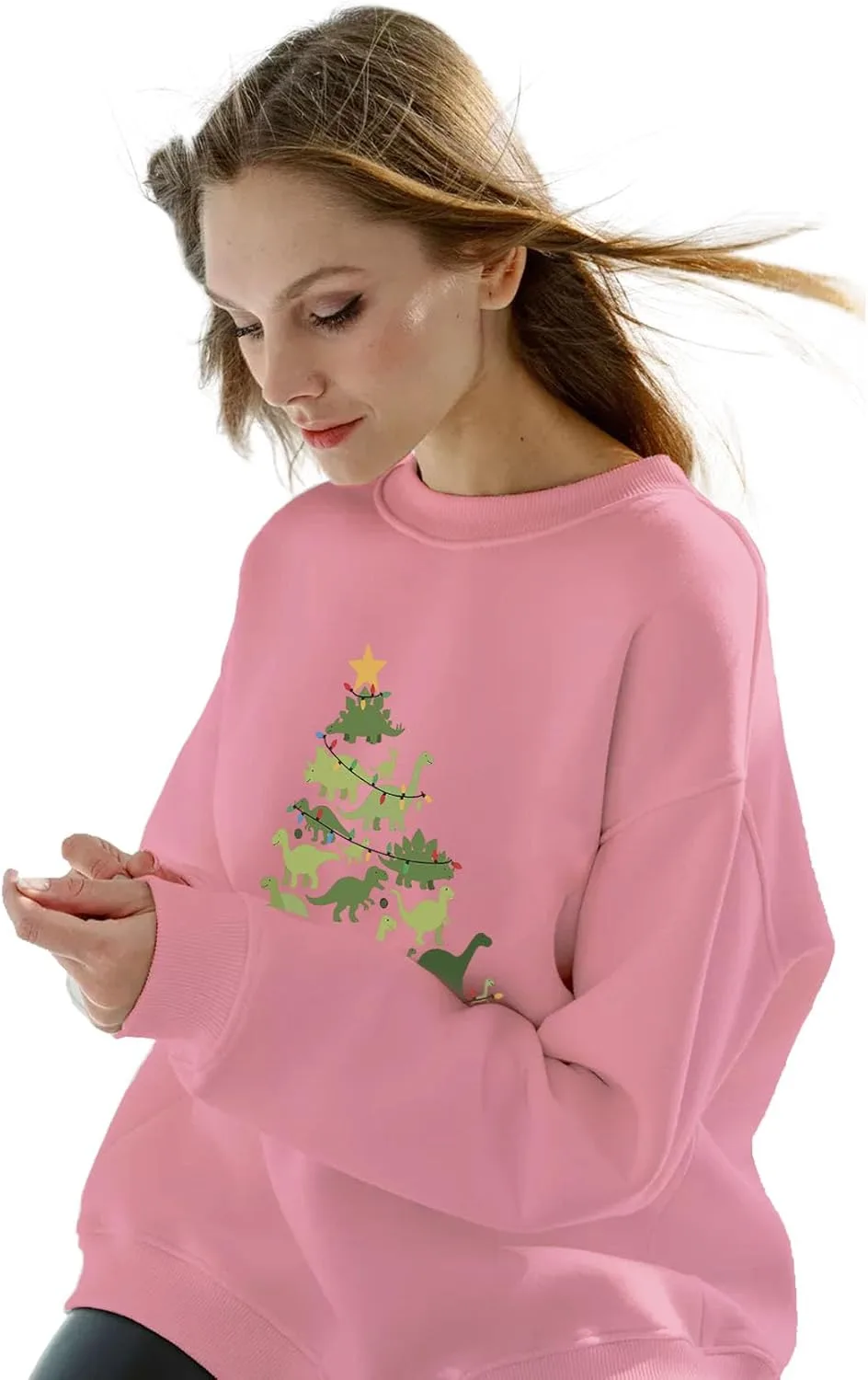 Рождественский свитшот с динозаврами, теплый зимний для мужчин и женщин Batclock
Рождественский свитшот с динозаврами, теплый зимний для мужчин и женщин Batclock