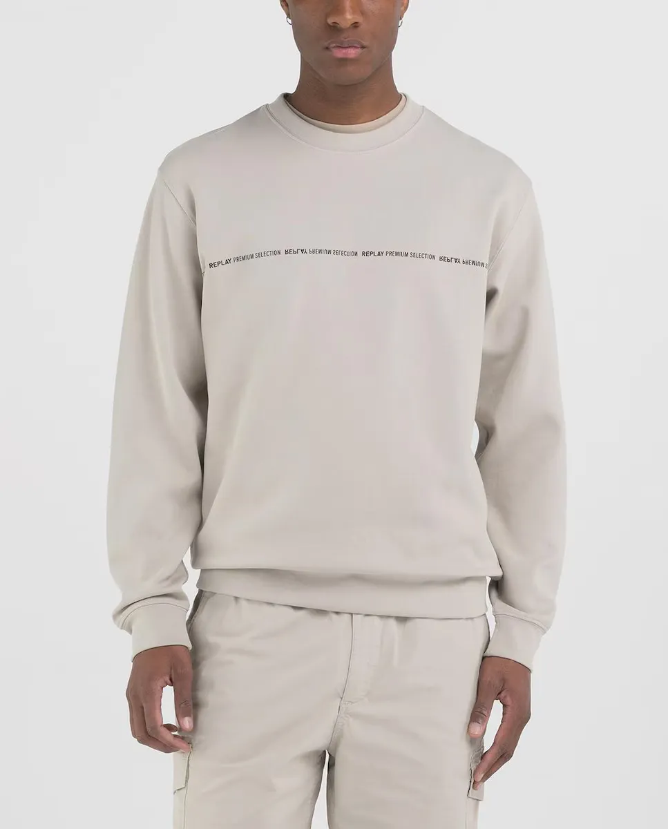 Мужская толстовка с круглым вырезом стандартного кроя Replay, бежевый
Мужская толстовка с круглым вырезом стандартного кроя Replay, бежевый
