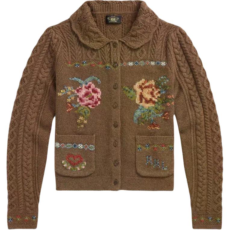 Кардиган с цветочной вышивкой Polo Ralph Lauren, коричневый
Кардиган с цветочной вышивкой Polo Ralph Lauren, коричневый