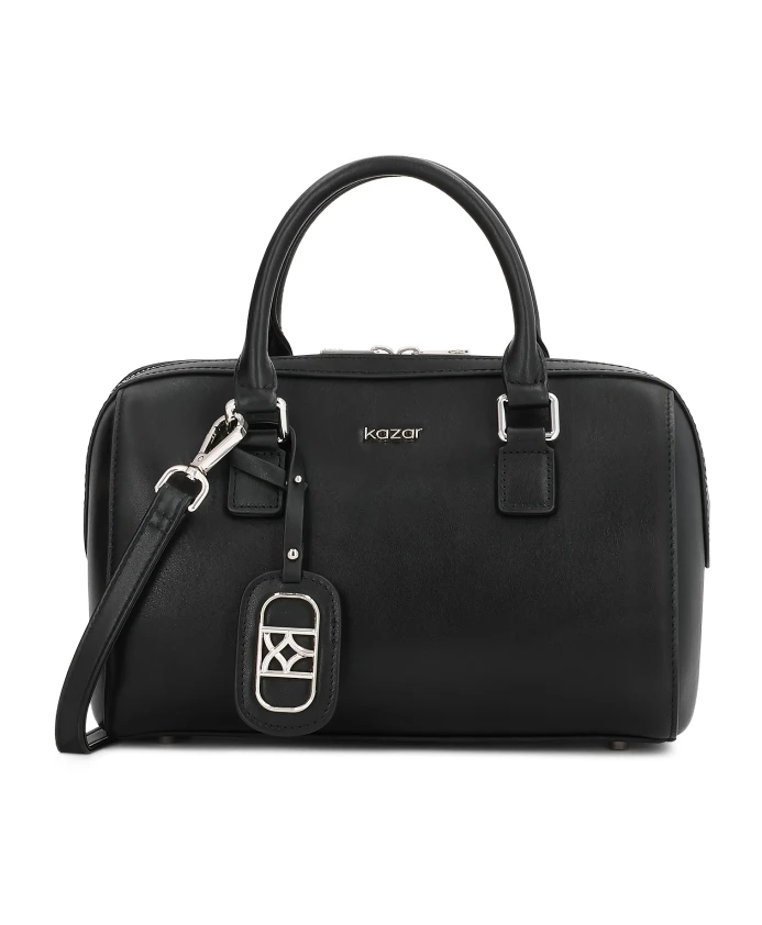 Цилиндрическая черная кожаная сумка Kazar, черный
Цилиндрическая черная кожаная сумка Kazar, черный