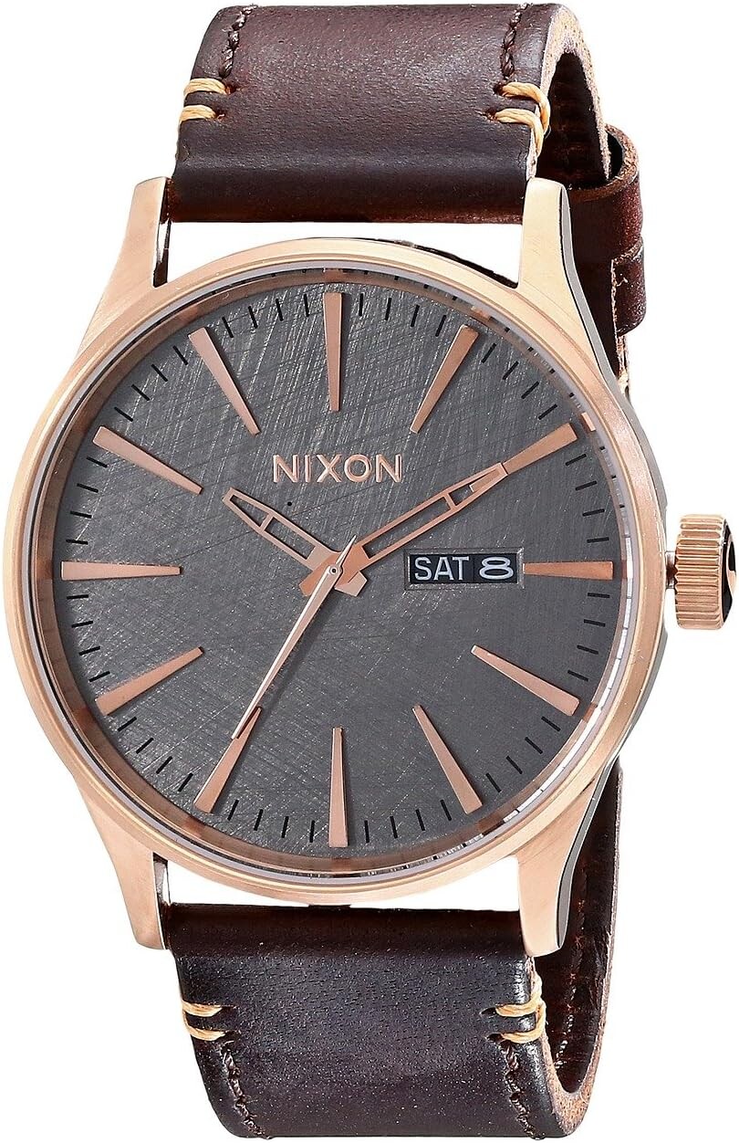 Часы Sentry Leather Nixon, цвет Rose Gold/Gunmetal/Brown
Часы Sentry Leather Nixon, цвет Rose Gold/Gunmetal/Brown