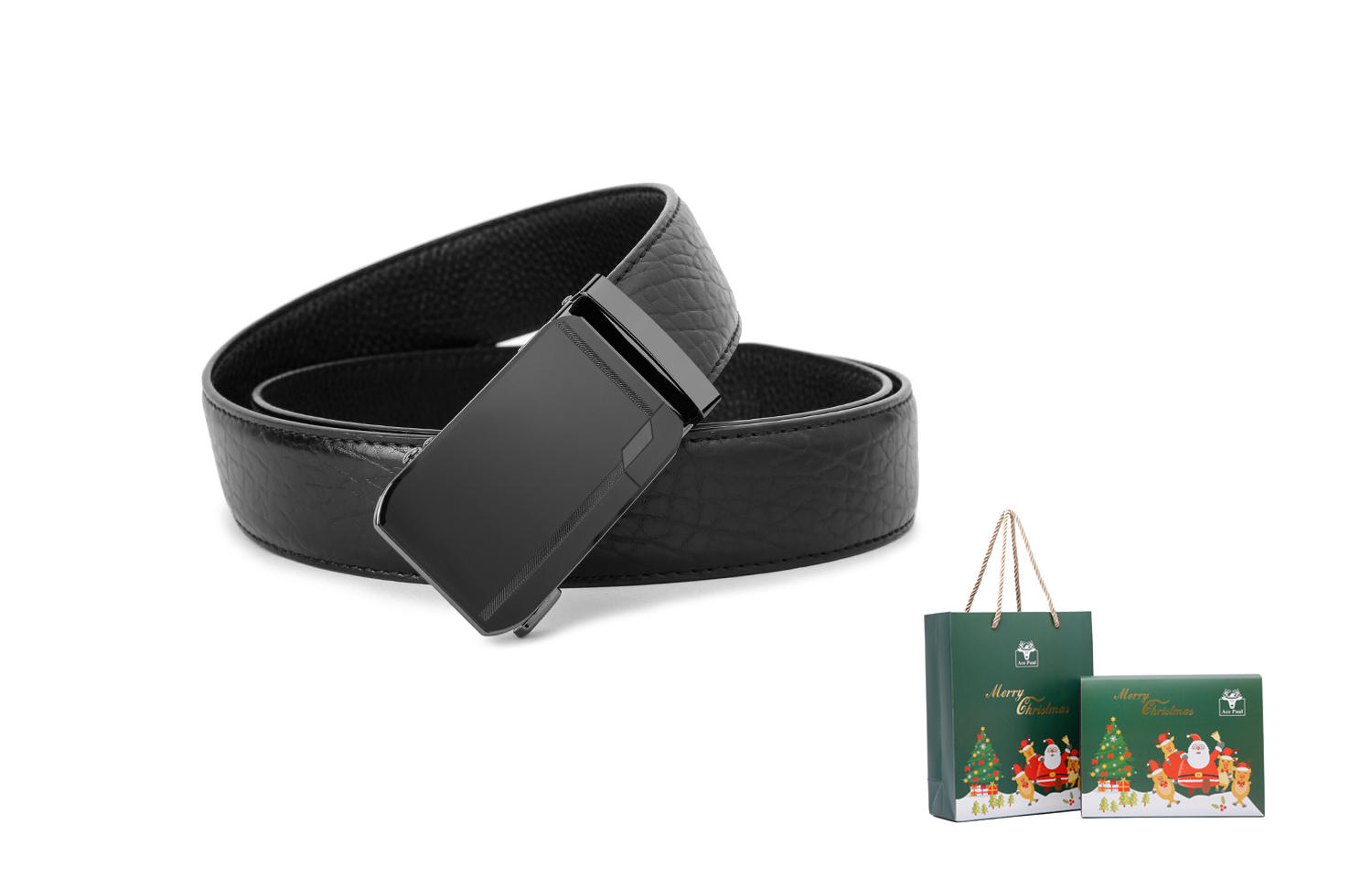 Ace Paul Ремень из натуральной кожи для мужчин черный шириной 3.5 см, Black elephant print 110cm + Christmas gift box 
Ace Paul Ремень из натуральной кожи для мужчин черный шириной 3.5 см, Black elephant print 110cm + Christmas gift box