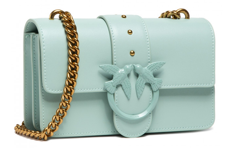 PINKO Кожаная сумка ласточка через плечо мини женская мятно-зеленая
PINKO Кожаная сумка ласточка через плечо мини женская мятно-зеленая