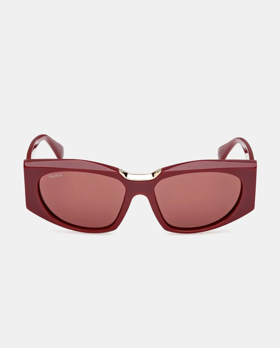 Женские прямоугольные солнцезащитные очки из ацетата Max Mara, бордовый
Женские прямоугольные солнцезащитные очки из ацетата Max Mara, бордовый