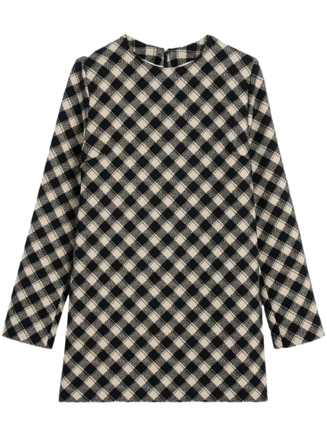 AMI Paris платье мини в клетку, черный 
AMI Paris платье мини в клетку, черный