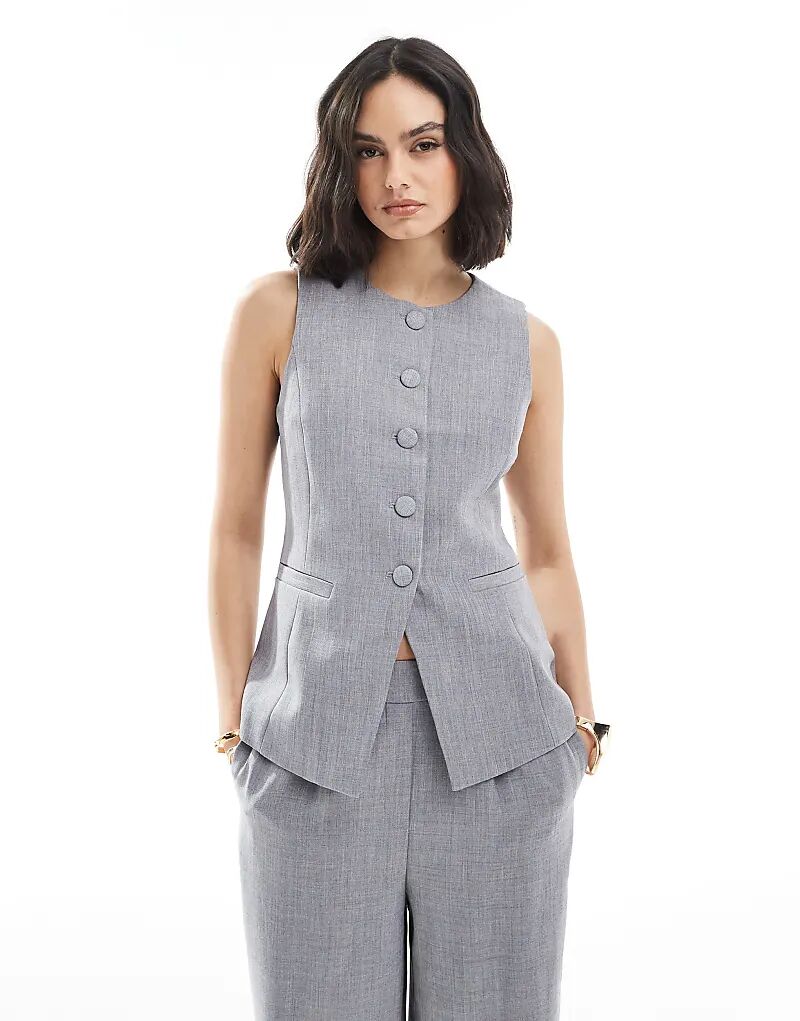 Удлиненный приталенный жилет New Look серого цвета
Удлиненный приталенный жилет New Look серого цвета