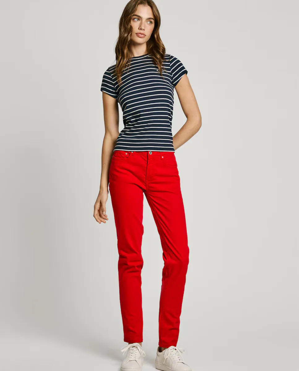 Женские брюки прямого кроя с пятью карманами средней посадки Pepe Jeans, красный
Женские брюки прямого кроя с пятью карманами средней посадки Pepe Jeans, красный