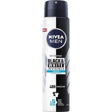 NIVEA Антиперспирант Black & White Invisible Fresh Spray 250 мл
NIVEA Антиперспирант Black & White Invisible Fresh Spray 250 мл