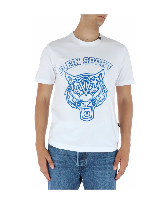 Белая хлопковая футболка с принтом Plein Sport, белый
Белая хлопковая футболка с принтом Plein Sport, белый