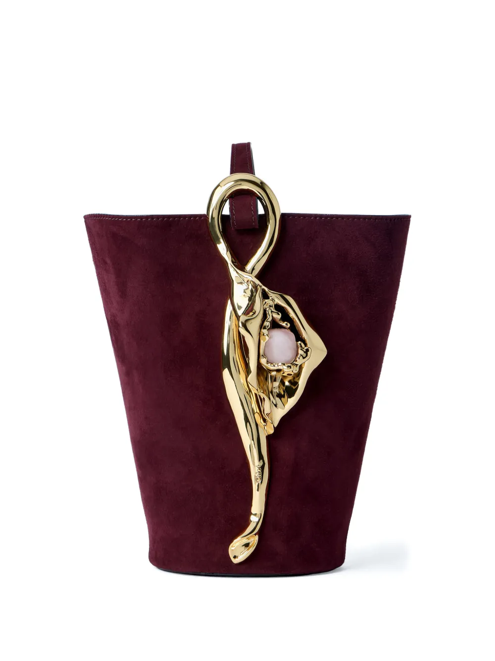 Замшевая клатч-сумка с скульптурной ручкой Chloe, красный
Замшевая клатч-сумка с скульптурной ручкой Chloe, красный