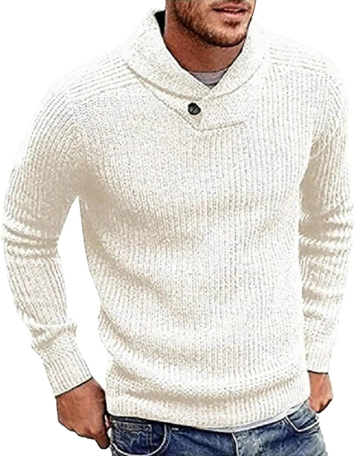 Мужской свитер с воротником-хомутом, длинный рукав, зимний, корейский стиль, slim fit
Мужской свитер с воротником-хомутом, длинный рукав, зимний, корейский стиль, slim fit