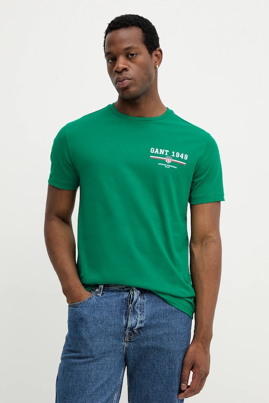 Хлопковая футболка Gant, зеленый
Хлопковая футболка Gant, зеленый
