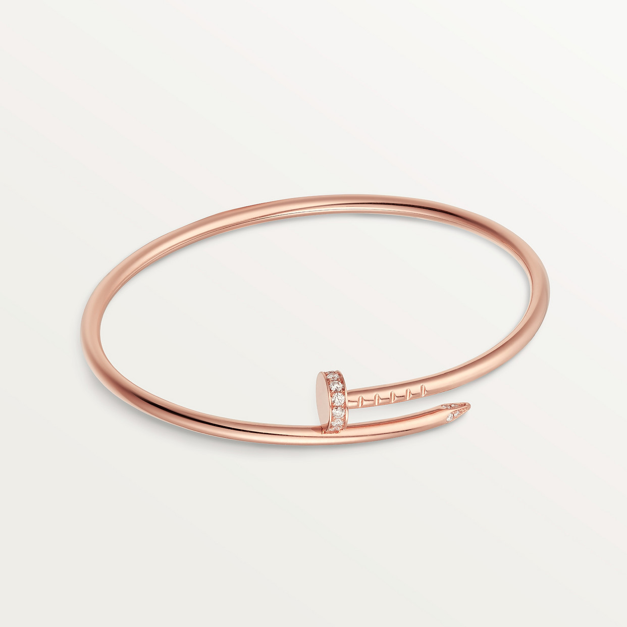 Браслет Cartier Bracelet Juste un Clou, маленькая модель, бриллианты, розовое золото 
Браслет Cartier Bracelet Juste un Clou, маленькая модель, бриллианты, розовое золото