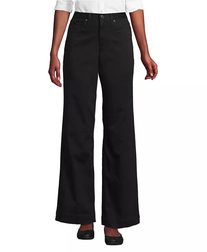 Женские широкие брюки-чиносы с высокой посадкой и 5 карманами Lands' End, черный
Женские широкие брюки-чиносы с высокой посадкой и 5 карманами Lands' End, черный