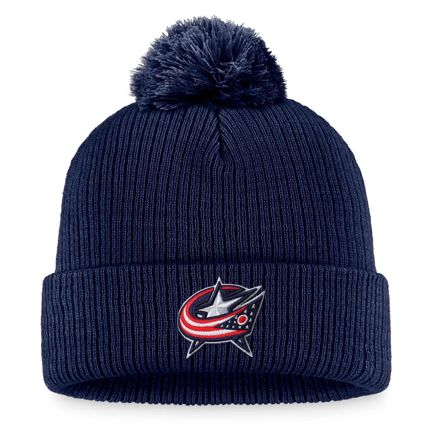 Мужские фирменные темно-синие куртки Columbus Blue Jackets Fanatics вязаная шапка с манжетами и помпоном с основным логотипом
Мужские фирменные темно-синие куртки Columbus Blue Jackets Fanatics вязаная шапка с манжетами и помпоном с основным логотипом