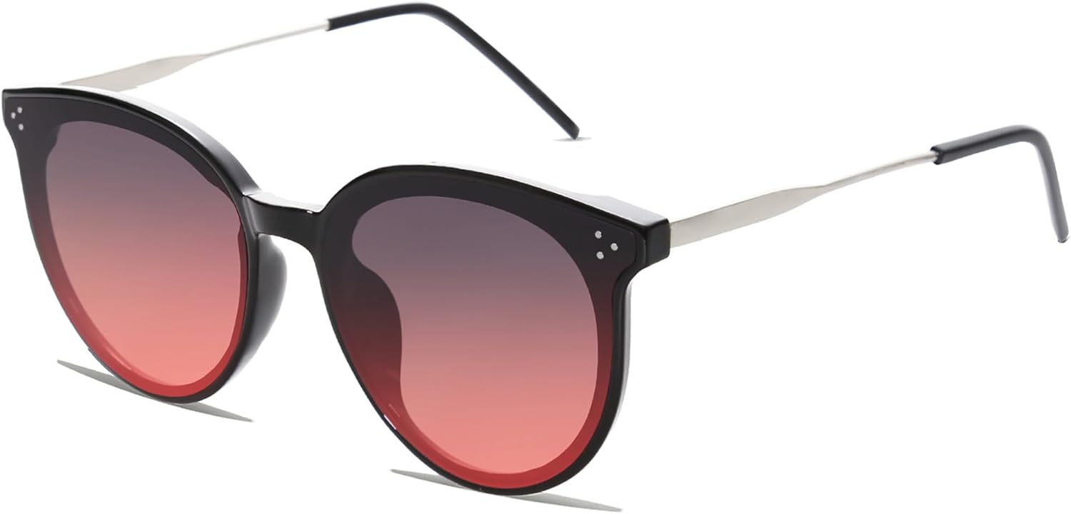 SOJOS Классические модные круглые солнцезащитные очки для женщин и мужчин, большие, с защитой от УФ-излучения UV400, для отдыха, модель SJ2068, Black, Gradient Grey, Red
SOJOS Классические модные круглые солнцезащитные очки для женщин и мужчин, большие, с защитой от УФ-излучения UV400, для отдыха, модель SJ2068, Black, Gradient Grey, Red