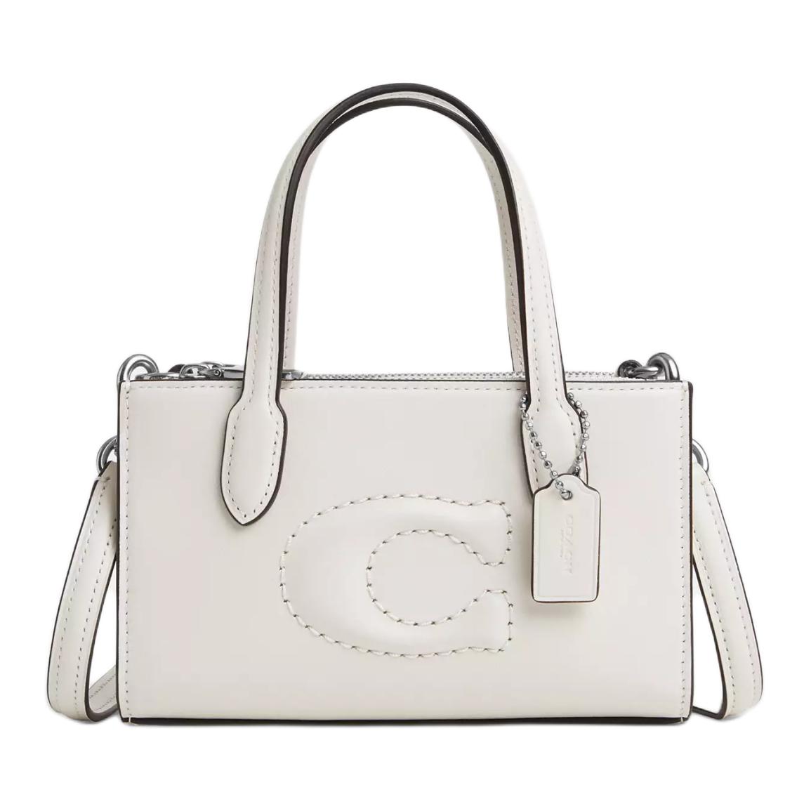 Изящная женская сумка через плечо из телячьей кожи, серебристо-белая COACH
Изящная женская сумка через плечо из телячьей кожи, серебристо-белая COACH