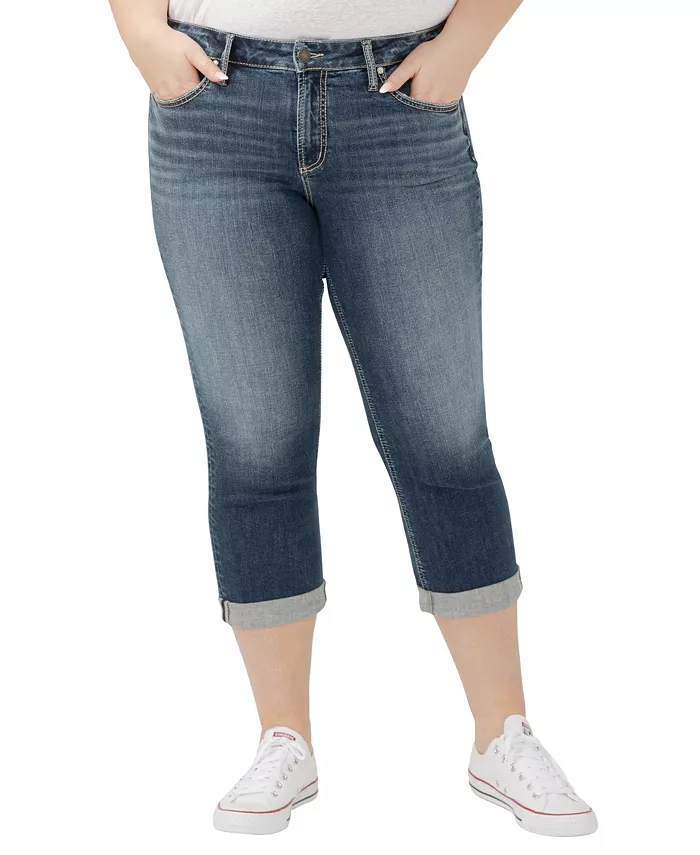 Джинсы-капри Suki Curvy Fit Plus Size со средней посадкой Silver Jeans Co., синий
Джинсы-капри Suki Curvy Fit Plus Size со средней посадкой Silver Jeans Co., синий