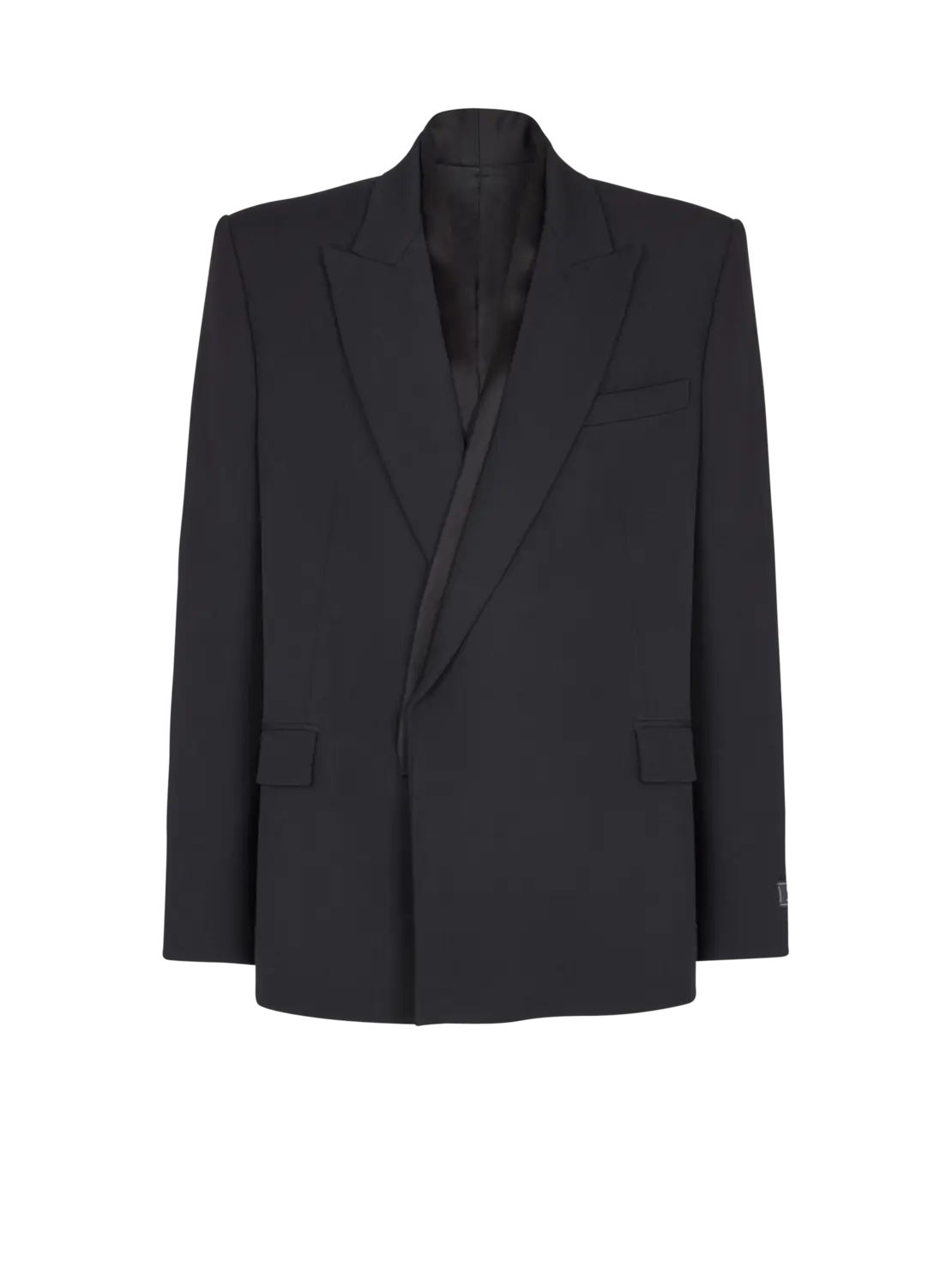 Жакет на одной пуговице из ткани grain de poudre Balmain, черный
Жакет на одной пуговице из ткани grain de poudre Balmain, черный