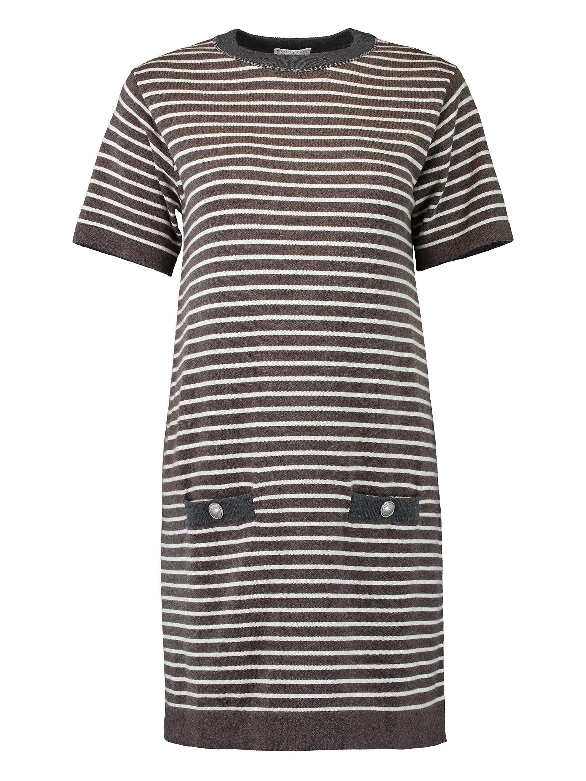 Платье-футболка в полоску Brunello Cucinelli, коричневый
Платье-футболка в полоску Brunello Cucinelli, коричневый