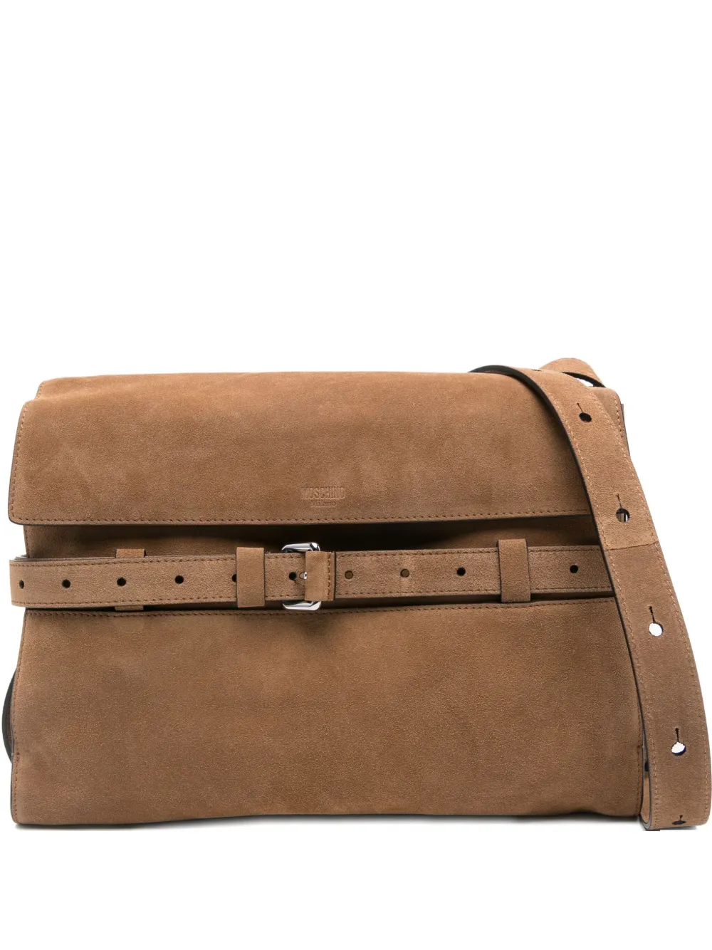 Сумка-мессенджер из замши с ремнем Moschino, коричневый
Сумка-мессенджер из замши с ремнем Moschino, коричневый