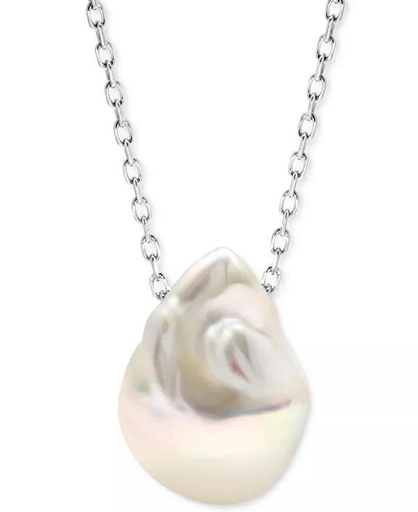 Ожерелье с подвеской 18 дюймов из культивированного пресноводного барочного жемчуга (13–15 мм) из стерлингового серебра Macy'S, silver
Ожерелье с подвеской 18 дюймов из культивированного пресноводного барочного жемчуга (13–15 мм) из стерлингового серебра Macy'S, silver