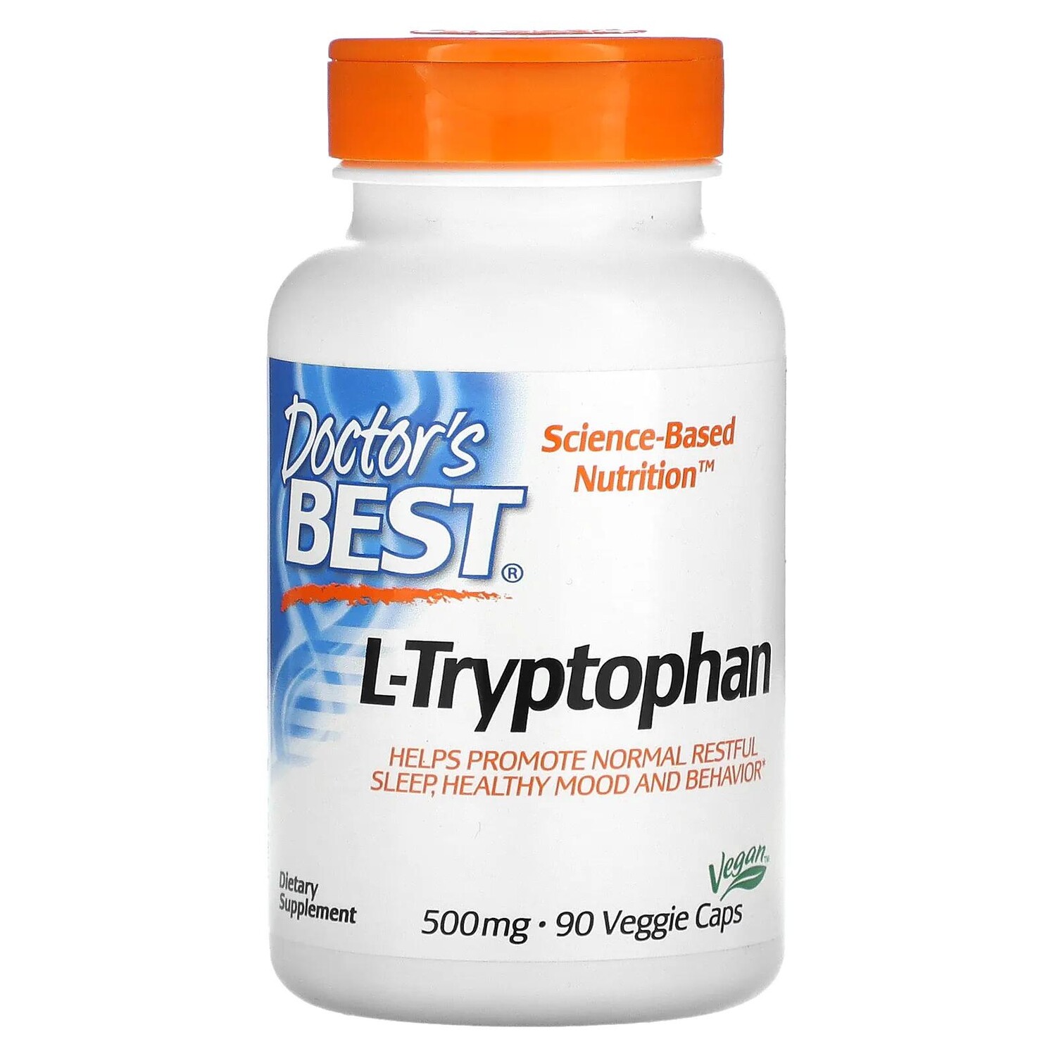 Doctor's Best L-Tryptophan with TryptoPure 500 mg 90 Veggie Caps
Doctor's Best L-Tryptophan with TryptoPure 500 mg 90 Veggie Caps
