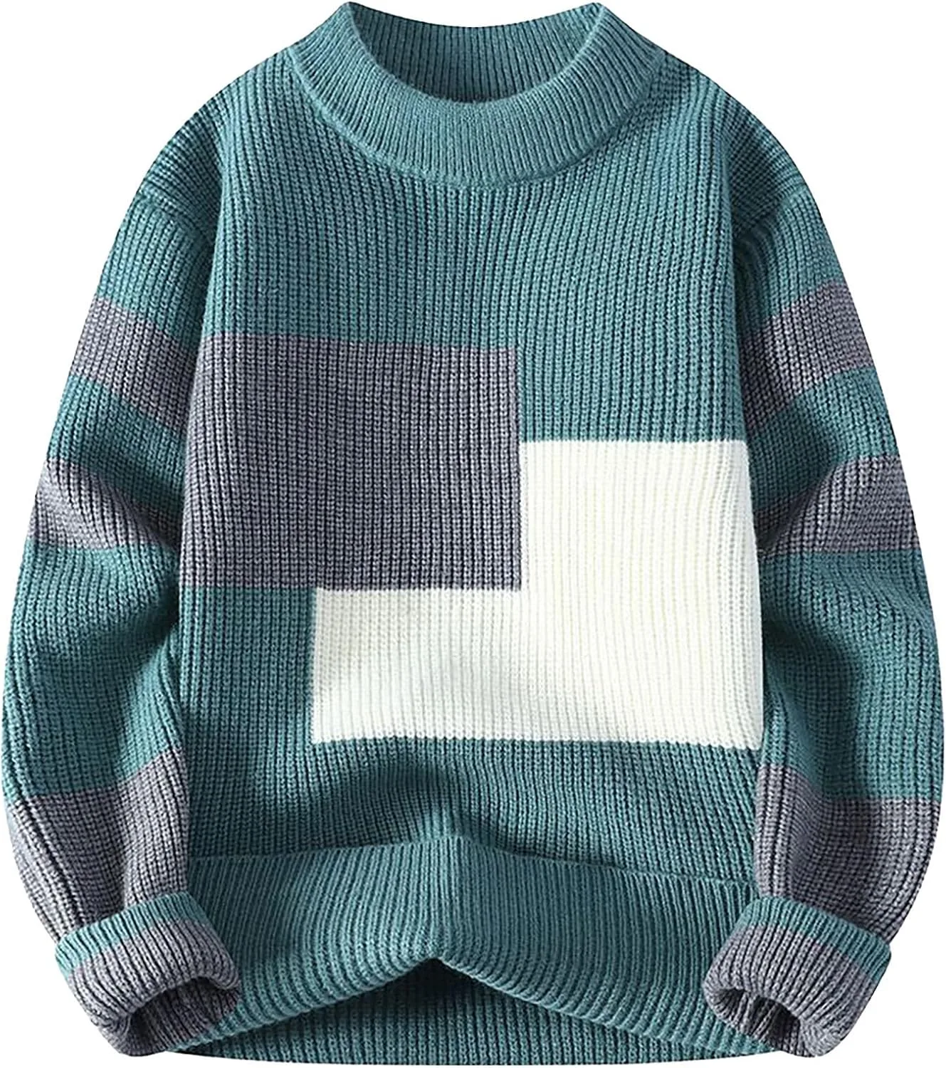 Свитер вязаный с патчем и косой вязкой
Свитер вязаный с патчем и косой вязкой