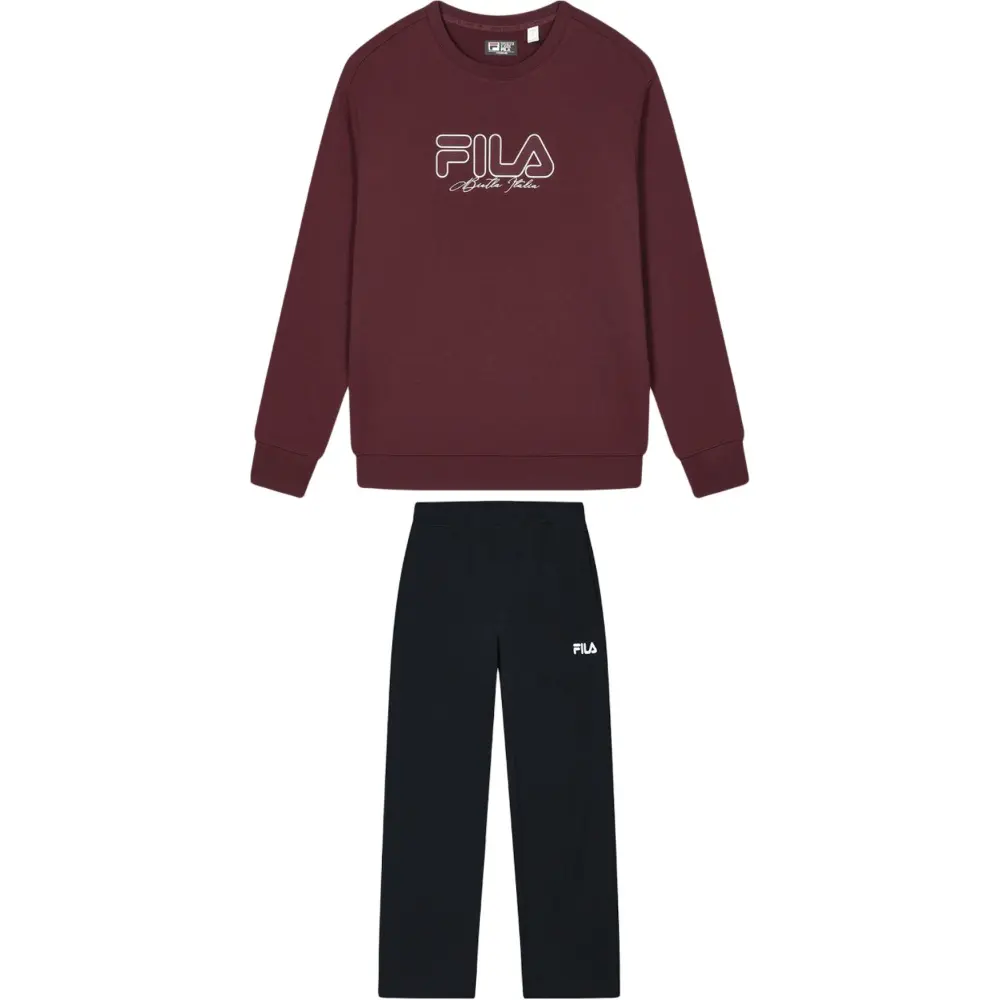 ORIGINALE Casual Sportswear Unisex FILA, Комплект одежды (верх винно-красный + низ угольно-черный)
ORIGINALE Casual Sportswear Unisex FILA, Комплект одежды (верх винно-красный + низ угольно-черный)