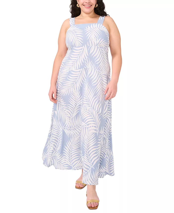 Платье макси без рукавов с тропическим принтом, плиссированной спинкой и ярусами, plus size Vince Camuto, синий
Платье макси без рукавов с тропическим принтом, плиссированной спинкой и ярусами, plus size Vince Camuto, синий