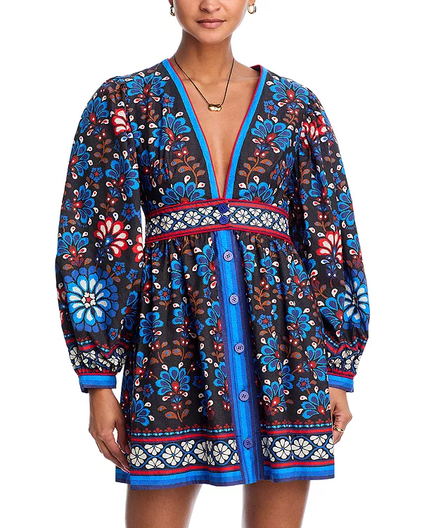 Мини-Платье на пуговицах спереди Farm Rio, мультиколор
Мини-Платье на пуговицах спереди Farm Rio, мультиколор