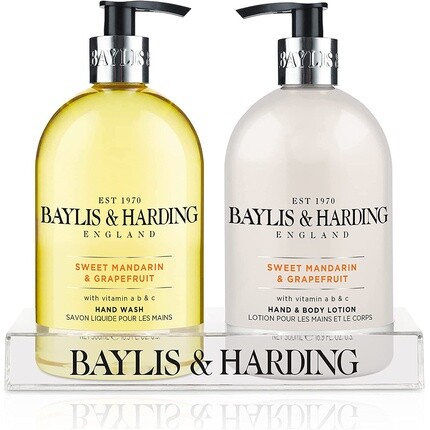 Набор для мытья рук и лосьона для рук Baylis & Harding «Сладкий мандарин и грейпфрут» — для веганов
Набор для мытья рук и лосьона для рук Baylis & Harding «Сладкий мандарин и грейпфрут» — для веганов