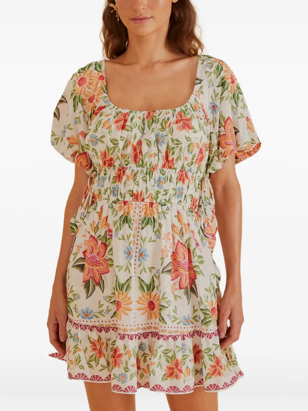 Мини-платье Bloom Garden с цветочным принтом FARM Rio, белый
Мини-платье Bloom Garden с цветочным принтом FARM Rio, белый