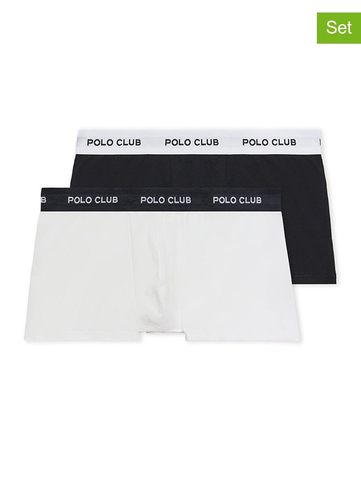 Polo Club Комплект из 2 штук: боксерские трусы черно-белого цвета
Polo Club Комплект из 2 штук: боксерские трусы черно-белого цвета