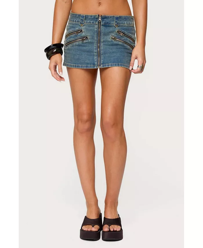 Женская джинсовая мини-юбка Ronan Zip Up Edikted, синий
Женская джинсовая мини-юбка Ronan Zip Up Edikted, синий