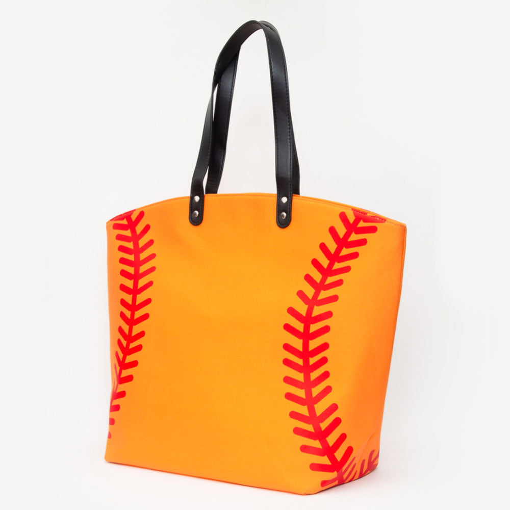 Большая сумка-тоут Softball Stitch / сумка через плечо FASHNZFAB, оранжевый 
Большая сумка-тоут Softball Stitch / сумка через плечо FASHNZFAB, оранжевый