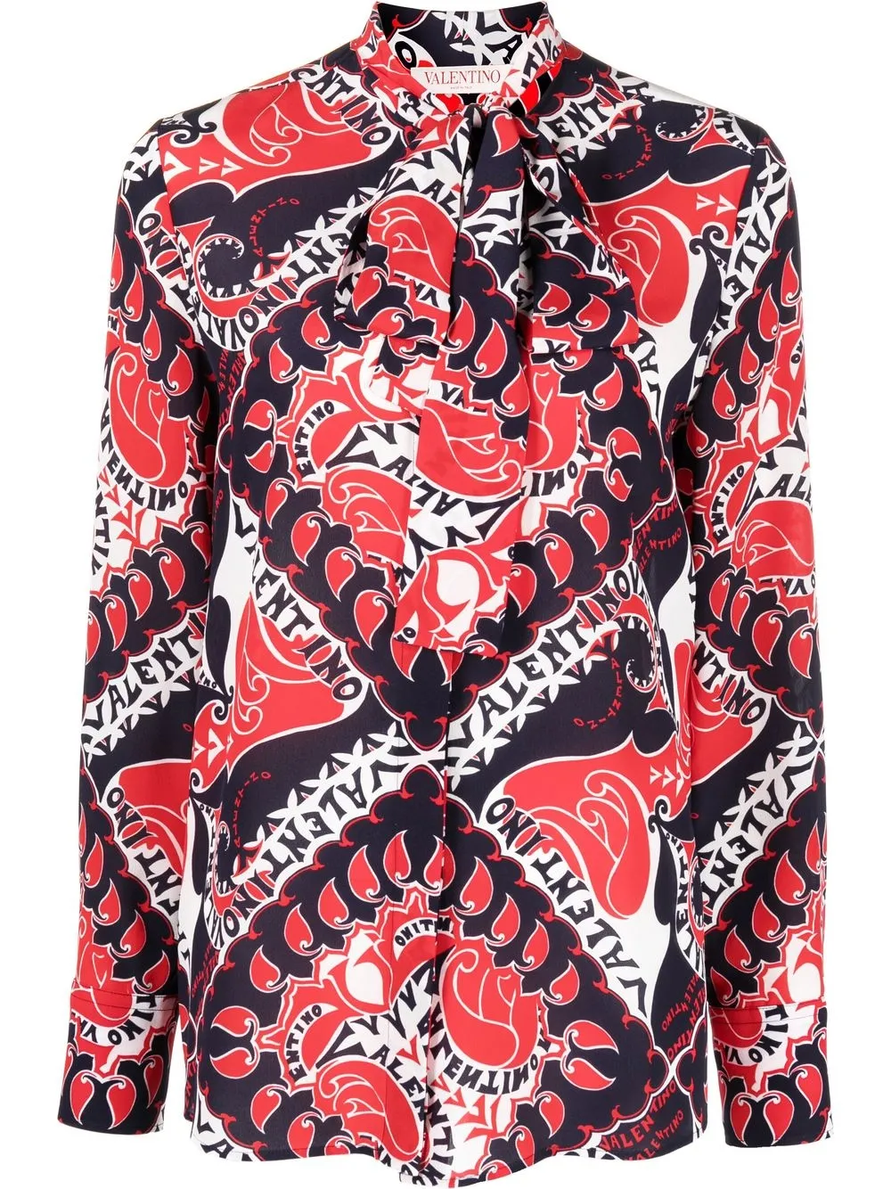 Блузка с бантом и логотипом VALENTINO GARAVANI, синий
Блузка с бантом и логотипом VALENTINO GARAVANI, синий