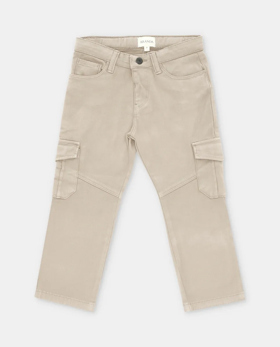 Детские брюки карго с поясными шлевками бежевого цвета Martín Aranda
Детские брюки карго с поясными шлевками бежевого цвета Martín Aranda