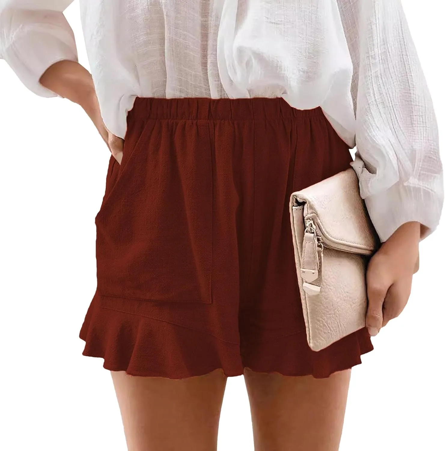 Женские летние шорты Casual с карманами, эластичным поясом и шнурком FUNRKLI
Женские летние шорты Casual с карманами, эластичным поясом и шнурком FUNRKLI