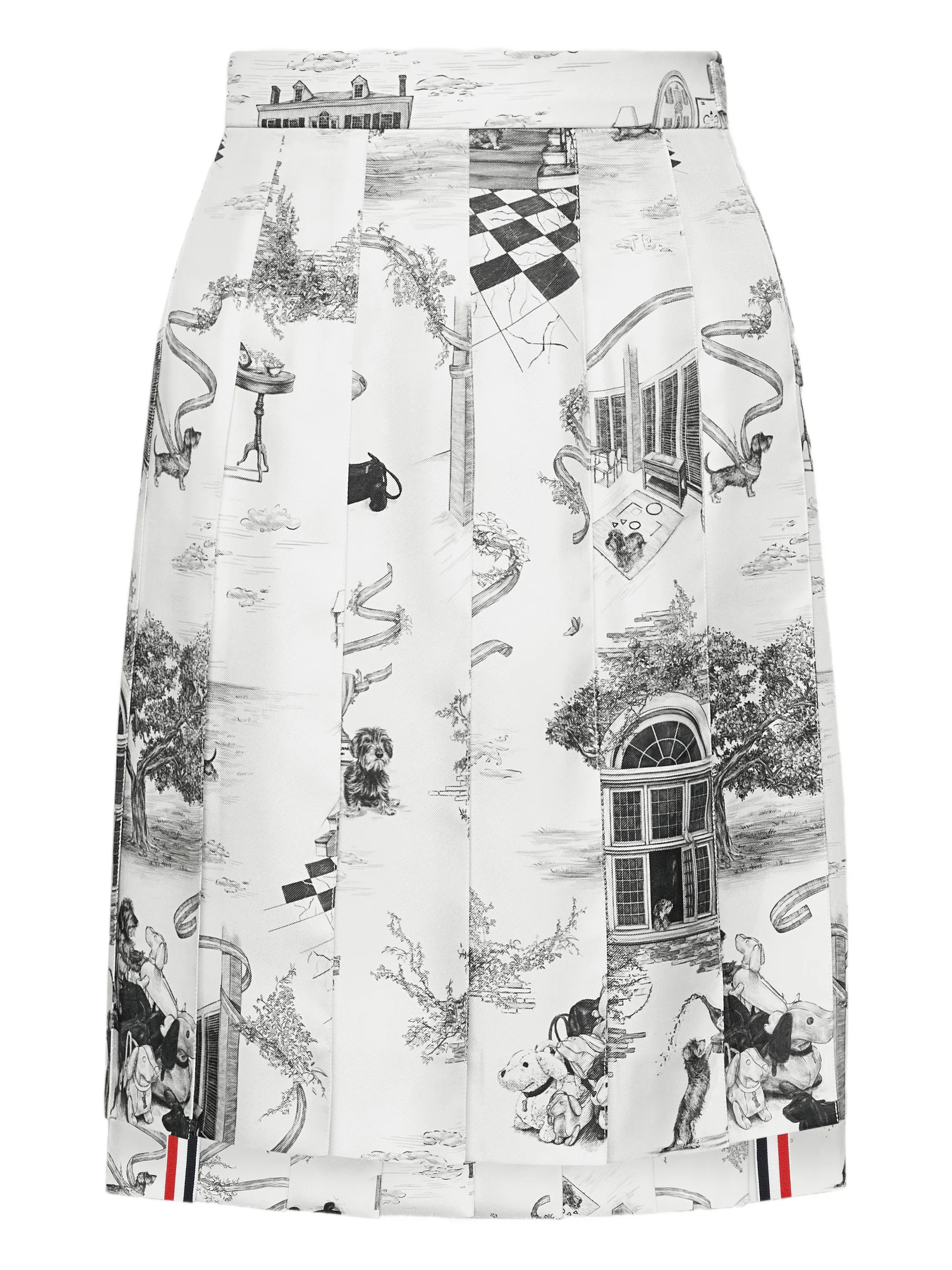 Плиссированная мини юбка Thom Browne, белый
Плиссированная мини юбка Thom Browne, белый