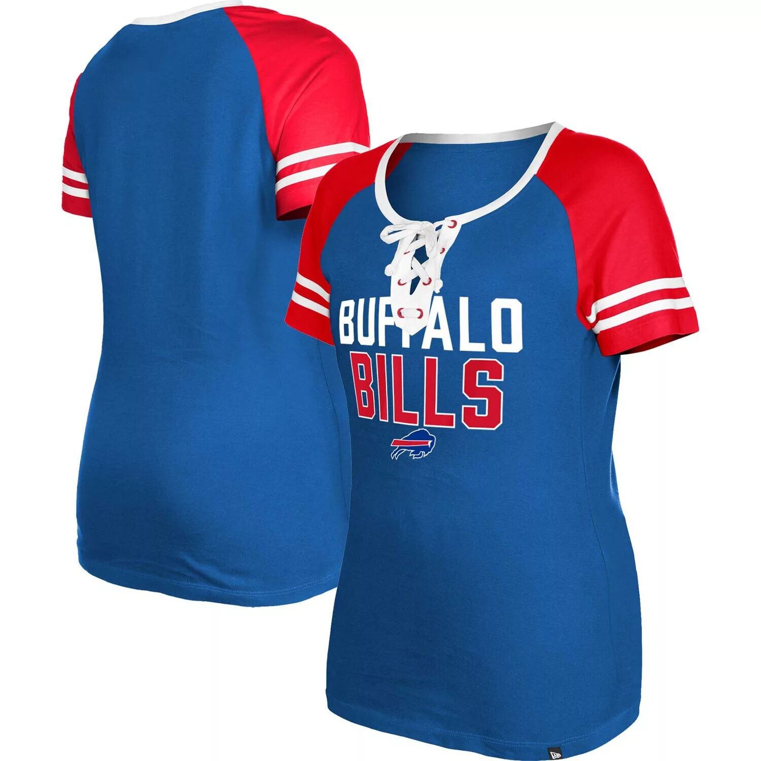 Женская футболка New Era Royal Buffalo Bills реглан на шнуровке New Era
Женская футболка New Era Royal Buffalo Bills реглан на шнуровке New Era