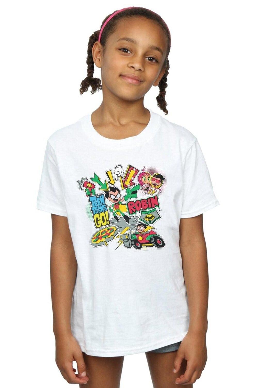 Хлопковая футболка Teen Titans Go Robin Montage DC Comics, белый
Хлопковая футболка Teen Titans Go Robin Montage DC Comics, белый