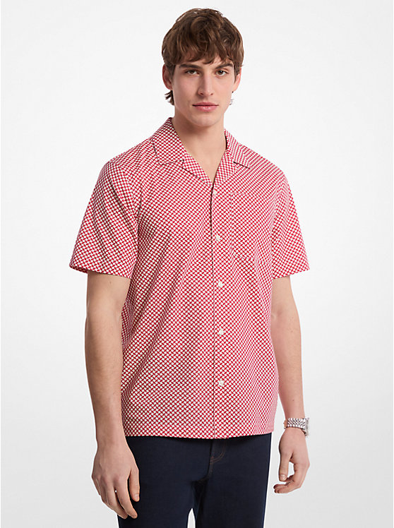 Рубашка из эластичного хлопка с геометрическим принтом Michael Kors, красный
Рубашка из эластичного хлопка с геометрическим принтом Michael Kors, красный