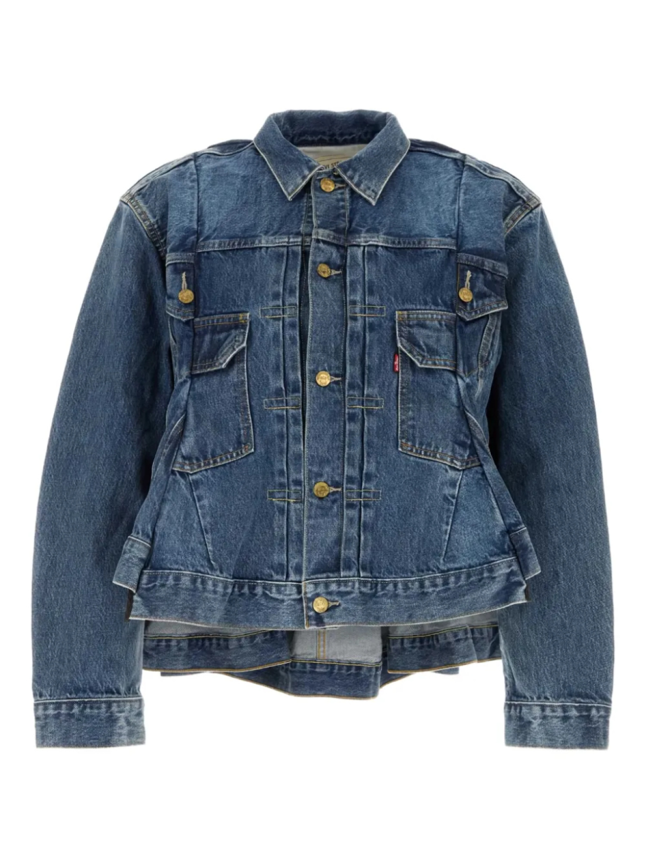 Sacai джинсовая куртка с эффектом потертости, синий
Sacai джинсовая куртка с эффектом потертости, синий